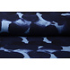 Jersey Tessuto Painted Pois Blu