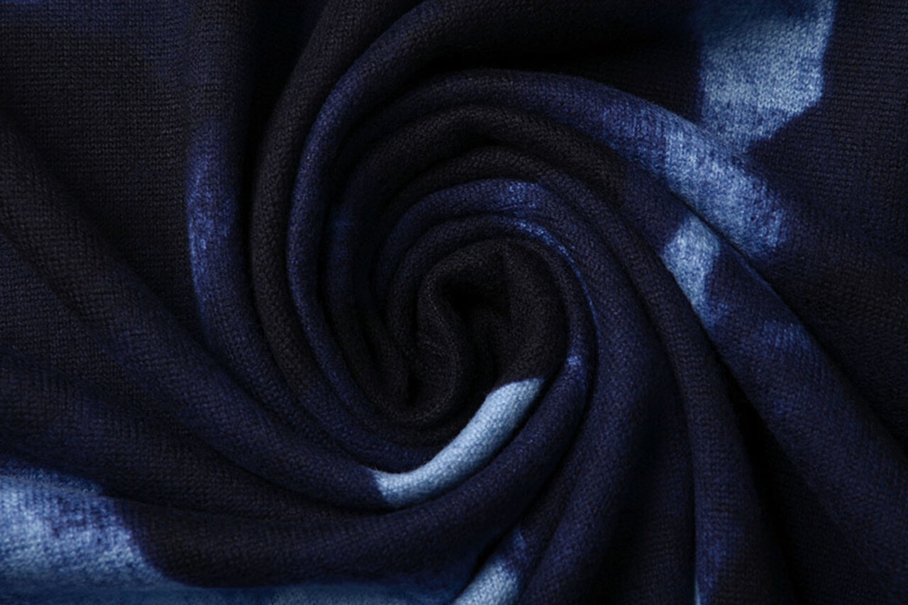 Jersey Fabric Painted Dots Blue