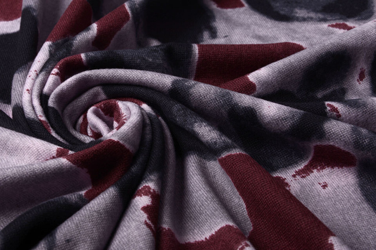 Jersey Tessuto Painted Pois Rosso Jersey Tessuto Painted Pois Rosso