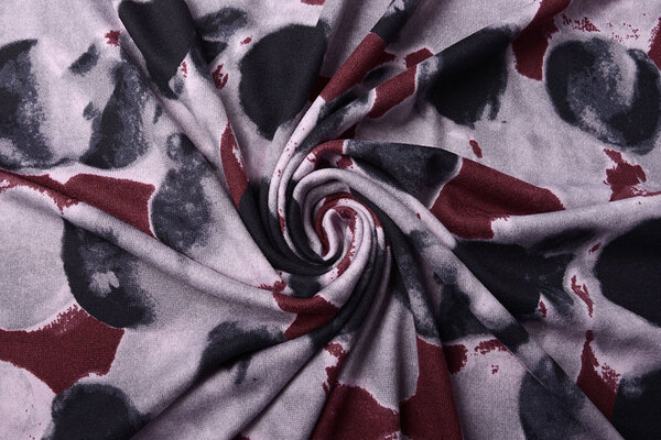 Jersey Fabric Painted Dots Red