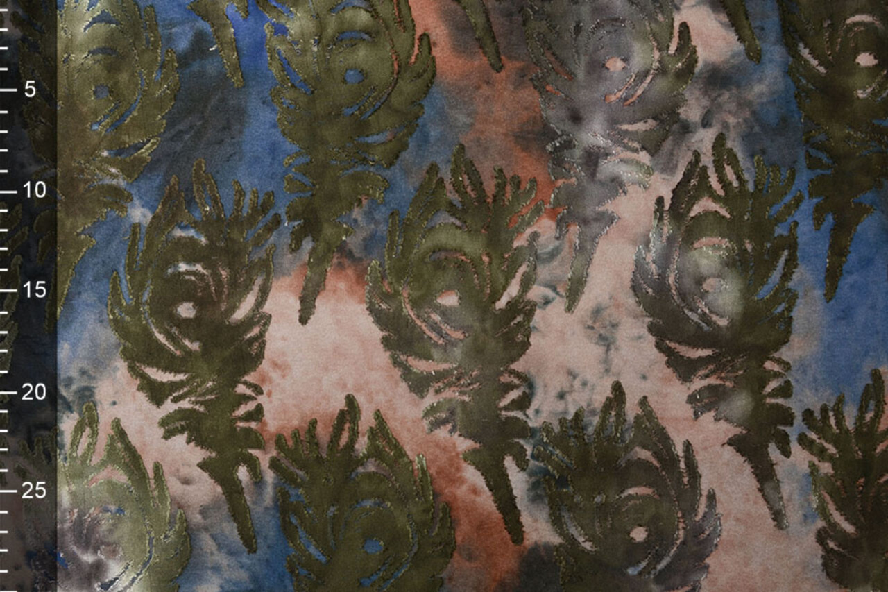 Oeko-Tex®  Viscose Jersey Tie Dye Urblätter