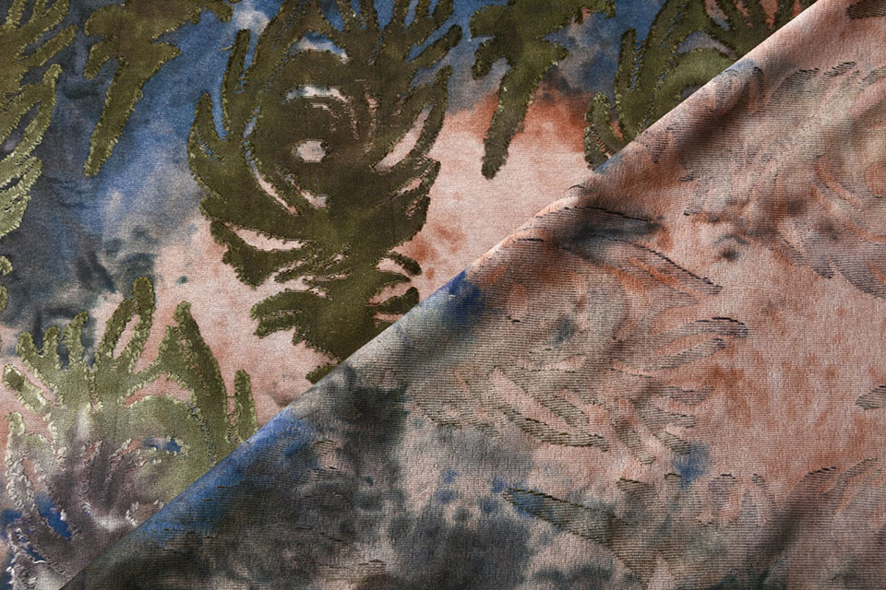 Oeko-Tex®  Viscose Jersey Tie Dye Primal Leaves