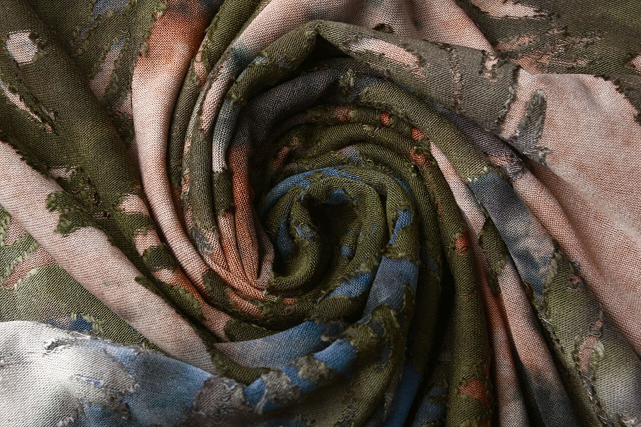 Oeko-Tex®  Viscose Jersey Tie Dye Primal Leaves Oeko-Tex®  Viscose Jersey Tie Dye Primal Leaves