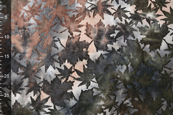 Oeko-Tex®  Viscose Jersey Tie Dye Maple Leaves Oeko-Tex®  Viscose Jersey Tie Dye Maple Leaves