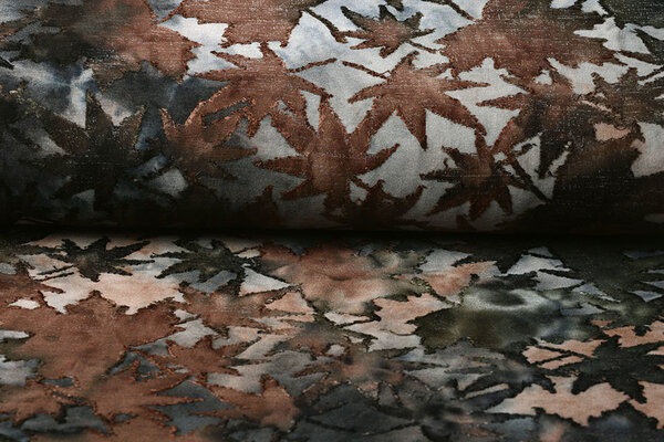 Oeko-Tex®  Viscose Jersey Tie Dye Maple Leaves Oeko-Tex®  Viscose Jersey Tie Dye Maple Leaves