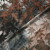 Oeko-Tex®  Tricot Viscose Tie Dye Esdoorn Bladeren Oeko-Tex®  Tricot Viscose Tie Dye Esdoorn Bladeren