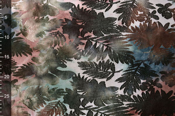Oeko-Tex®  Tricot Viscose Tie Dye Palmbladeren