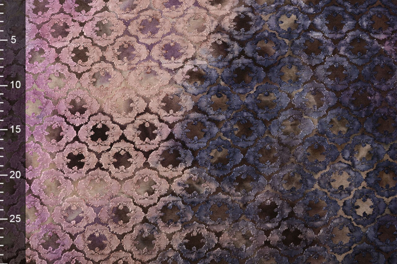 Oeko-Tex®  Tricot Viscose Tie Dye Oriental Cirkel Paars Oeko-Tex®  Tricot Viscose Tie Dye Oriental Cirkel Paars