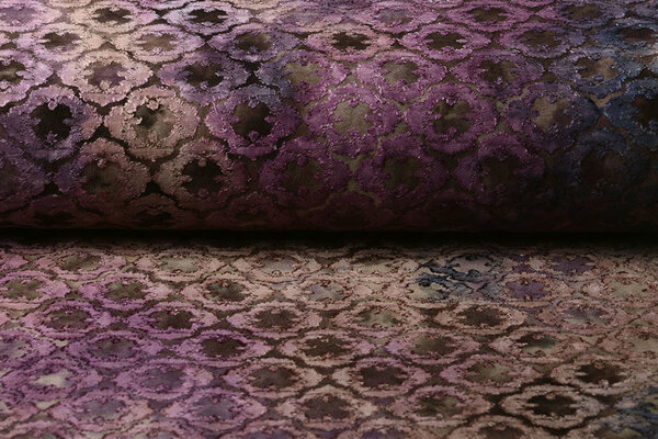 Oeko-Tex®  Tricot Viscose Tie Dye Oriental Cirkel Paars Oeko-Tex®  Tricot Viscose Tie Dye Oriental Cirkel Paars