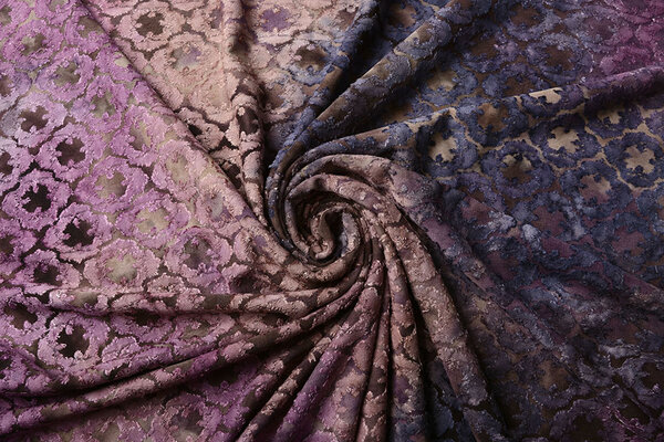 Oeko-Tex®  Viscose Jersey Tie Dye Orientalischer Kreis Lila