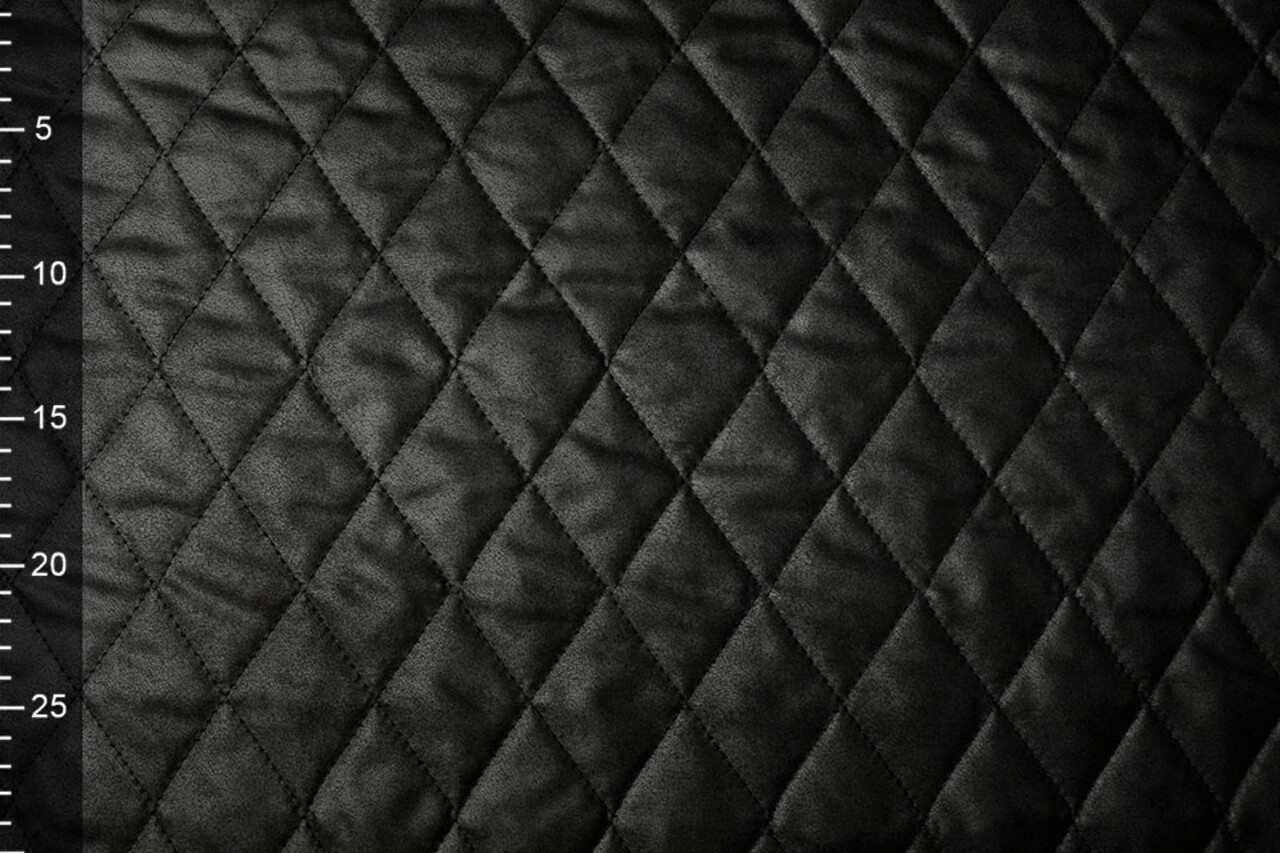 Gewatteerde Alcantara Suede Zwart Gewatteerde Alcantara Suede Zwart