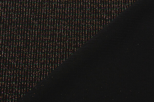 Jersey Lurex Paillettes Multicolore Or