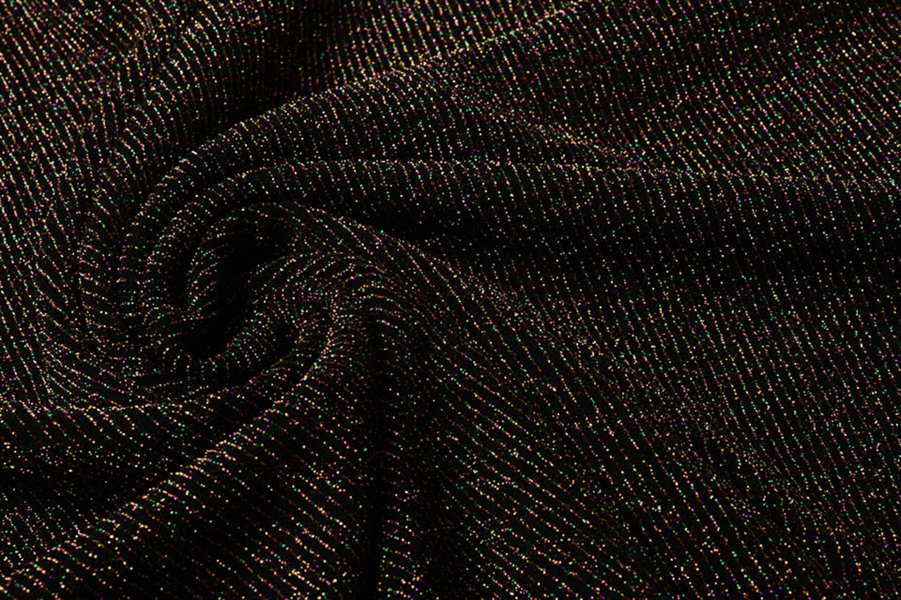 Jersey Lurex Glitter Multicolore Oro