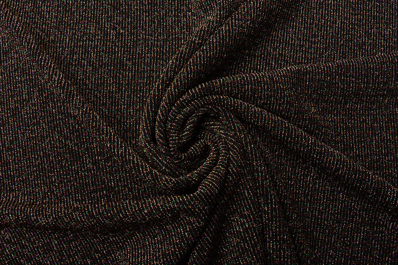 Jersey Lurex Paillettes Multicolore Or