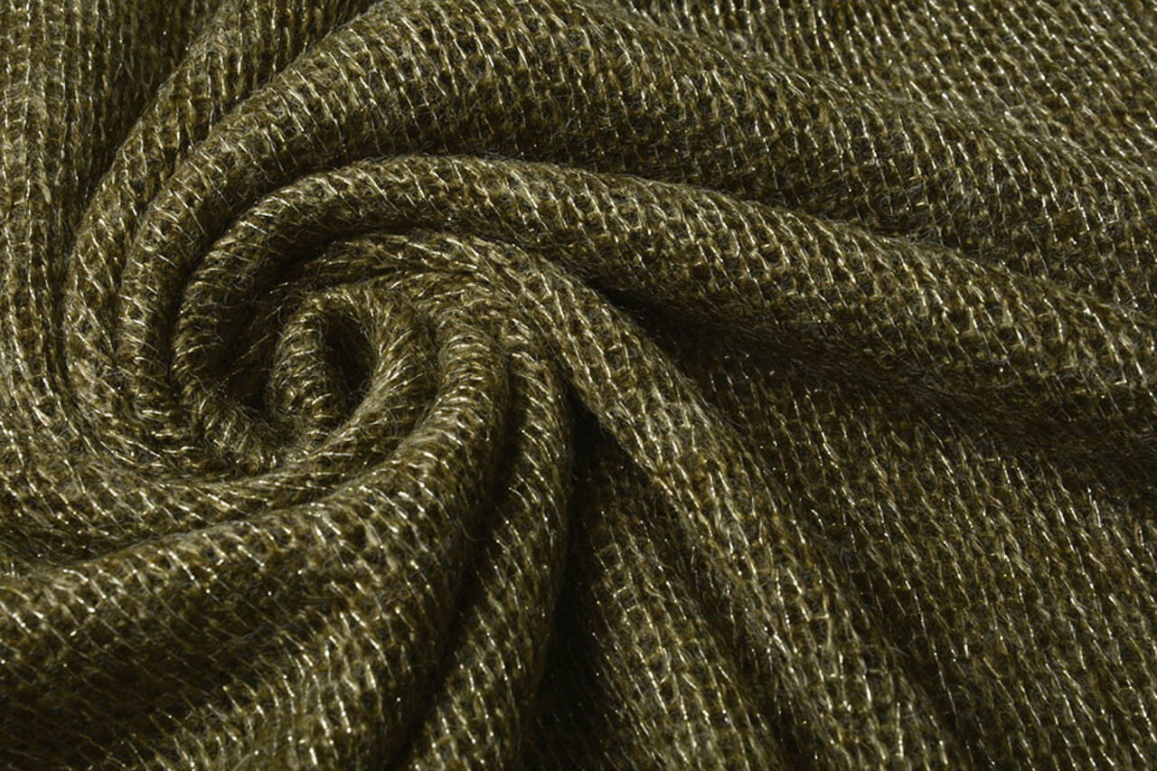 Gebreide Wollen Lurex Army Groen Gebreide Wollen Lurex Army Groen