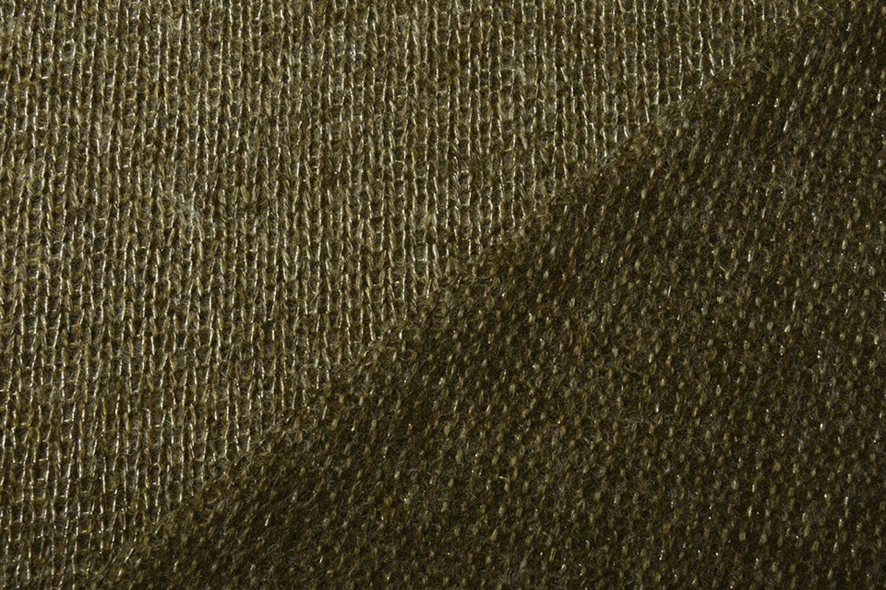 Gestrickter Wolle Lurex Armeegrün Gestrickter Wolle Lurex Armeegrün
