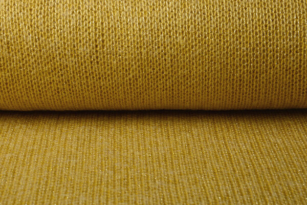 Knitted Wool Lurex Ocher Yellow Knitted Wool Lurex Ocher Yellow