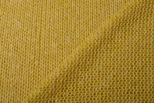 Gestrickter Wolle Lurex Ockergelb