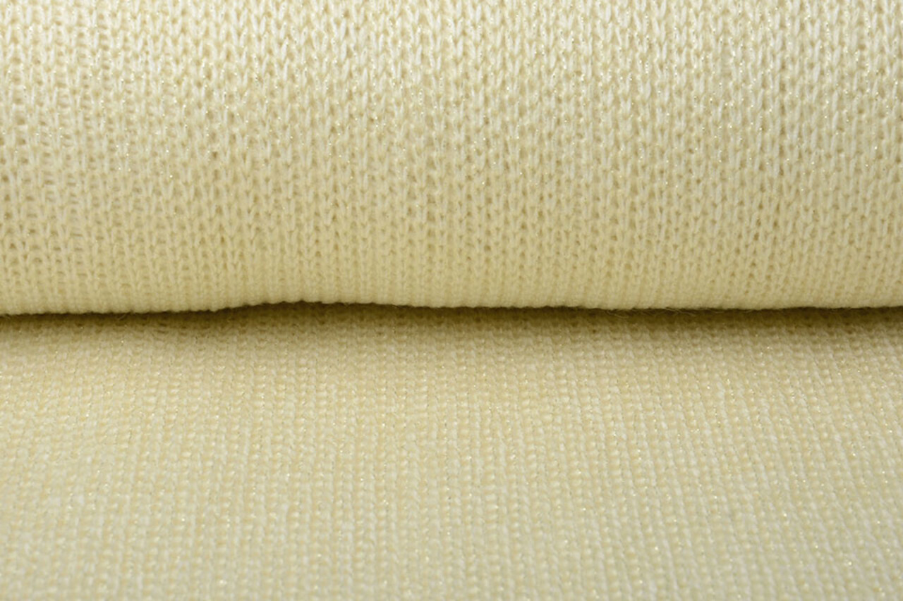 Gestrickter Wolle Lurex Creme Gestrickter Wolle Lurex Creme