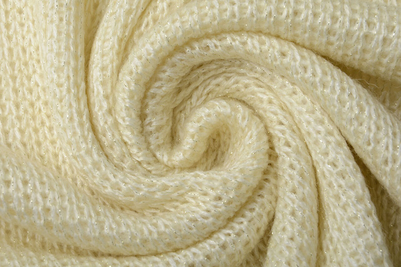 A Maglia di Lana Lurex Crema A Maglia di Lana Lurex Crema