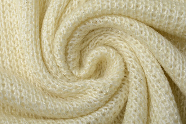 Knitted Wool Lurex Creme Knitted Wool Lurex Creme