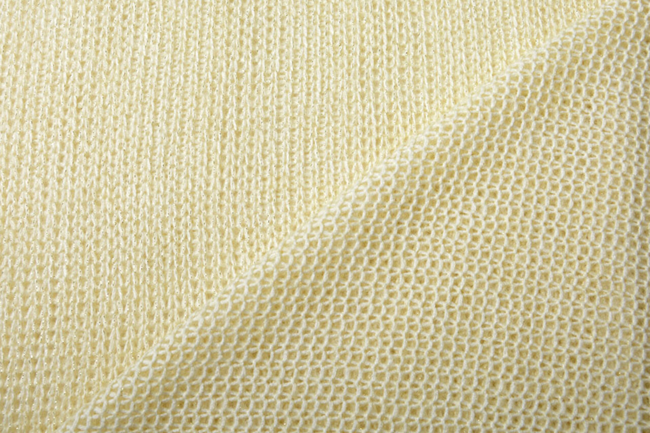 Knitted Wool Lurex Creme Knitted Wool Lurex Creme