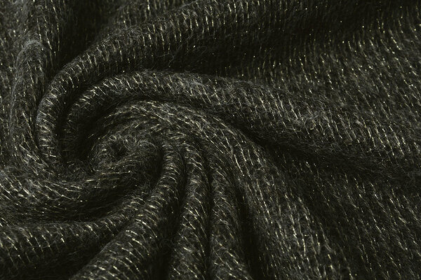 Knitted Wool Lurex Dark Army Green Knitted Wool Lurex Dark Army Green
