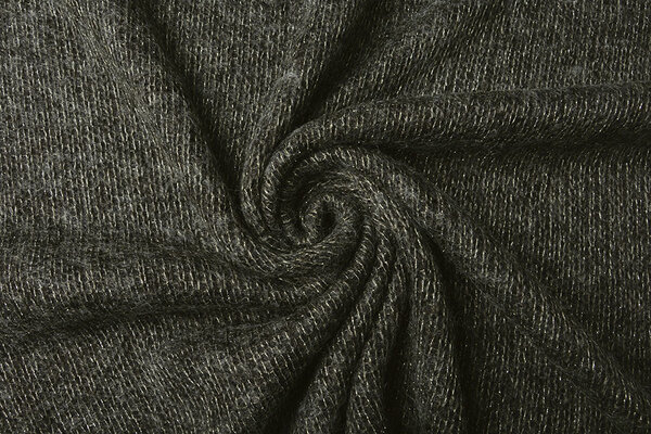 Knitted Wool Lurex Dark Army Green Knitted Wool Lurex Dark Army Green