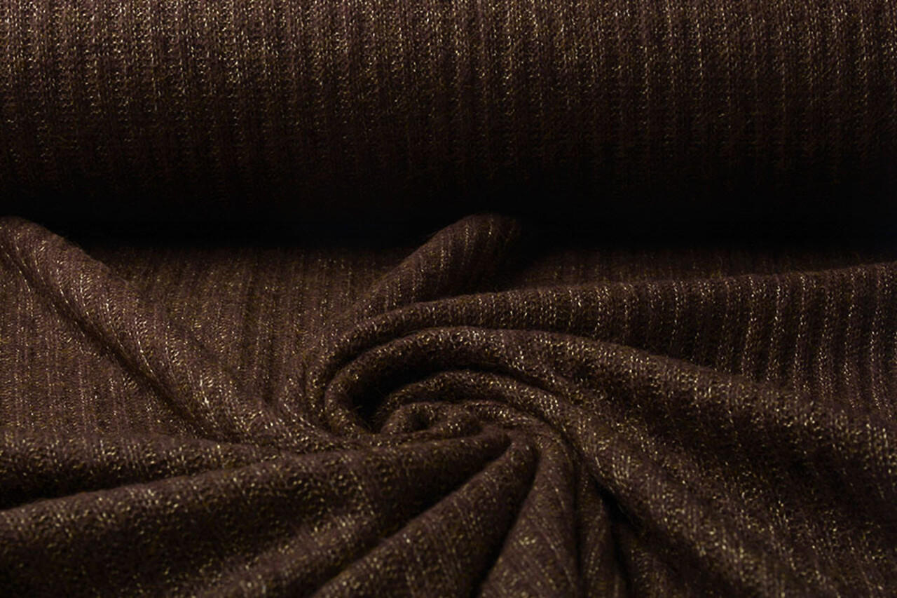Gestrickter Stoff Luciano Aubergine Gestrickter Stoff Luciano Aubergine