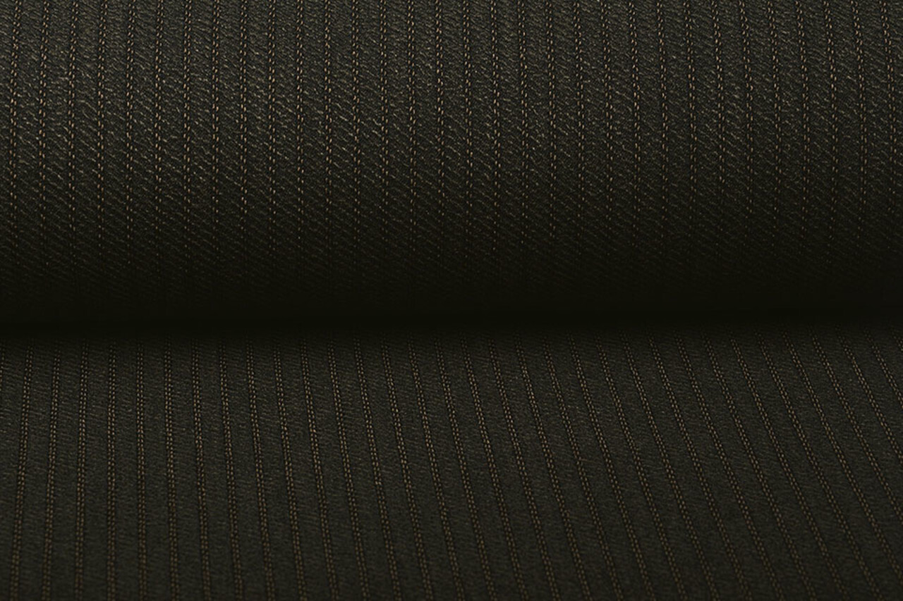 Stretch-Gabardine Streifen Braun