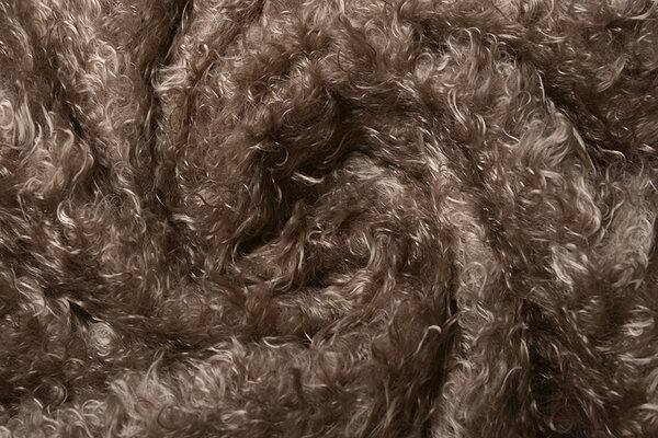 Wavy Curly Teddy Stof Taupe
