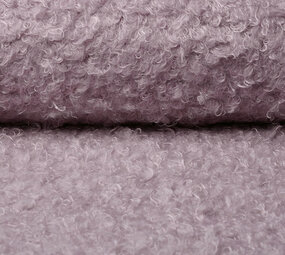 Wavy Curly Teddystoff Altflieder