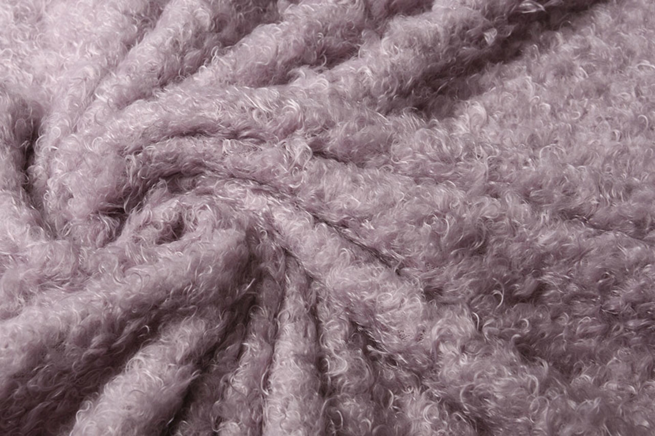 Wavy Riccio Teddy Tessuto Antico Lilla Wavy Riccio Teddy Tessuto Antico Lilla