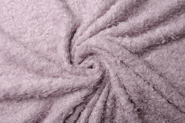 Wavy Curly Teddy Stof Oud Lila