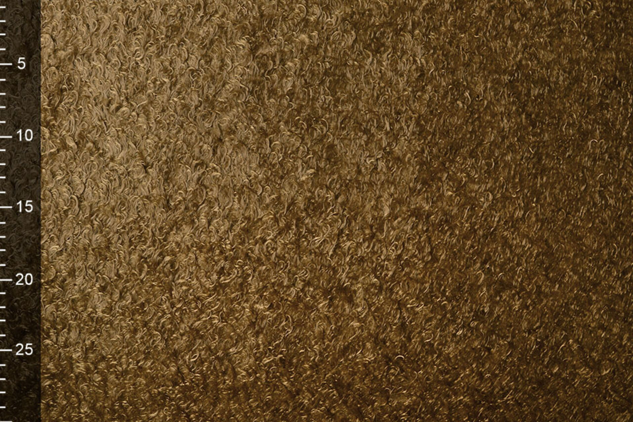 Wavy Curly Teddystoff Mokka Braun