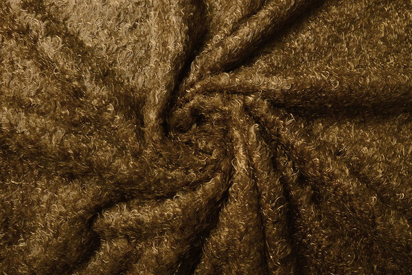 Wavy Curly Teddy Tissu Marron Moka Wavy Curly Teddy Tissu Marron Moka