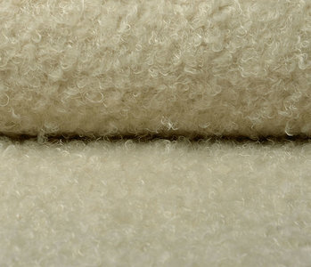 Wavy Curly Teddystoff Beige