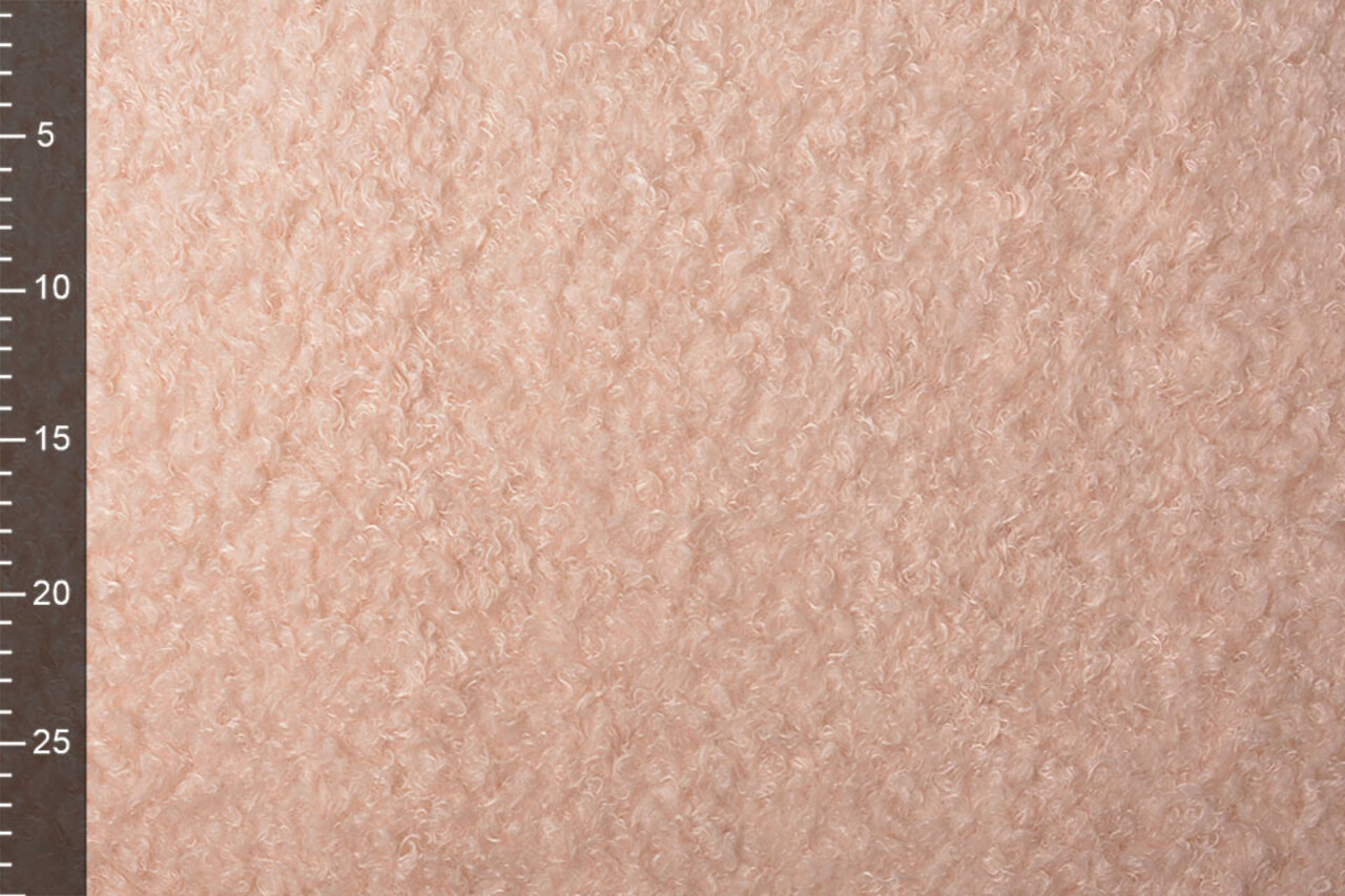 Wavy Curly Teddy Stof  Peach