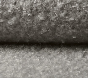 Wavy Curly Teddy Stof Grijs Wavy Curly Teddy Stof Grijs