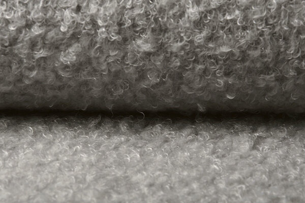 Wavy Riccio Teddy Tessuto Grigio Wavy Riccio Teddy Tessuto Grigio
