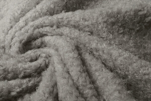 Wavy Riccio Teddy Tessuto Grigio Wavy Riccio Teddy Tessuto Grigio