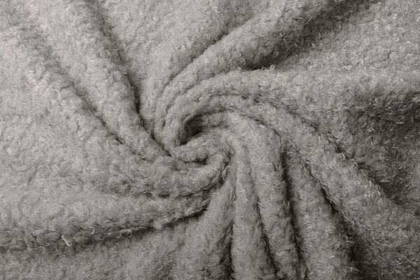Wavy Curly Teddy Tela Gris