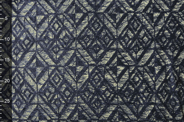 Gebreide Stof Calypso Marine Blauw