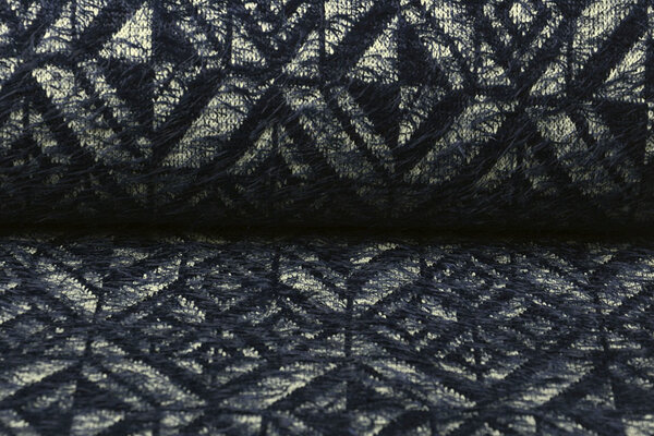 Gestrickter Stoff Calypso Marineblau