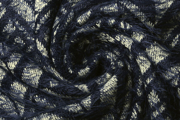 Knitted Fabric Calypso Navy Blue