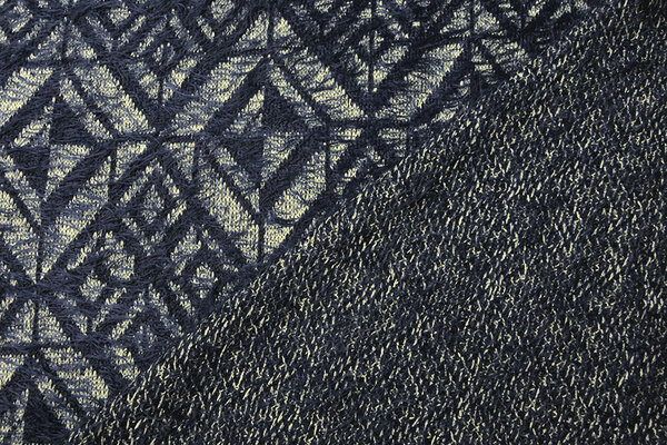 Gestrickter Stoff Calypso Marineblau