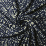 Tricoté Tissu Calypso Bleu Marine