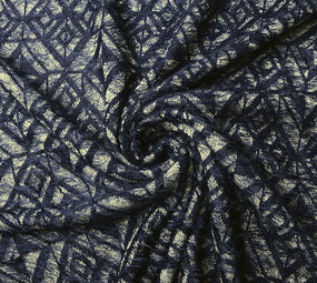 Gebreide Stof Calypso Marine Blauw Gebreide Stof Calypso Marine Blauw