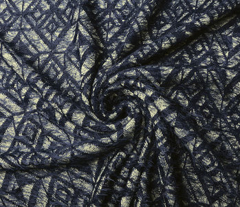 Knitted Fabric Calypso Navy Blue