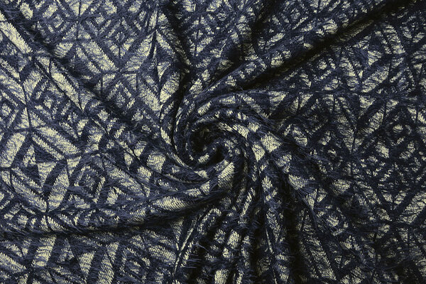 Gestrickter Stoff Calypso Marineblau